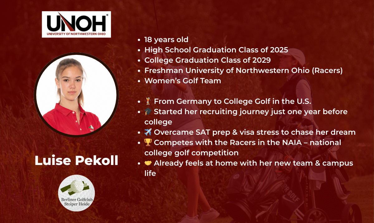 From Germany to College Golf: Luise Pekoll’s Journey to the U.S.